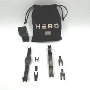 Hero Bracelet Set Gunmetal Mens Proverbs 30:30 Lords Prayer EUC with Exensions